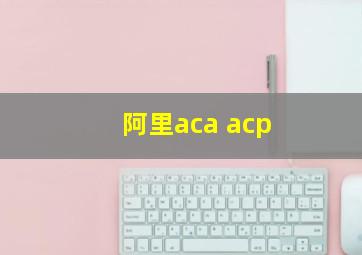 阿里aca acp